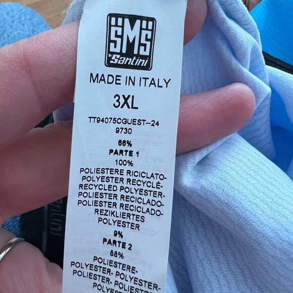 Santini Trek Travel Blue Cycling Jersey Men's Italy Size 3XL - Picture 9 of 9